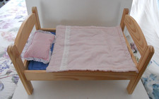 Ikea Holz Puppen T Bett + blau