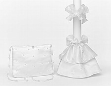 Kerzentuch Kommunion Tasche  Tropfschutz Kerzenrock zum Kommunionkleid *14