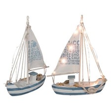 Segelschiff Deko Holz mit 13