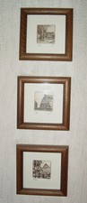 3 x Radierung - Fachwerkhaus -