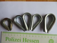 5 Kauschen für Seil Seilösen verzinkt 3x55mm / 30mm / 11mm - 1x60mm - 1x45mm