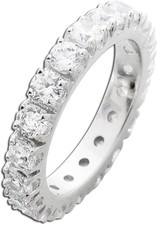 Memoire Alliance Ring Silber 925 weiße Zirkonia Steine 16