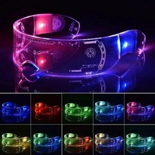 Neonbrille Tron Visierbrille Cyberpunk LED Leuchtende Brille Spring Decorations