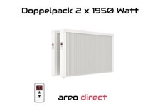 Elektroheizung 2x1950W Heizung direct Flächenspeicherheizung Schamotte 7% Rabatt