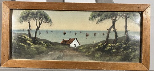 Alte gouache mit segelbooten - mit,