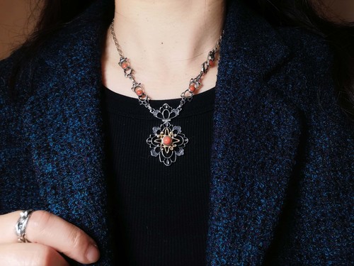 Vintage korallen collier aus - vintage, korallen-collier