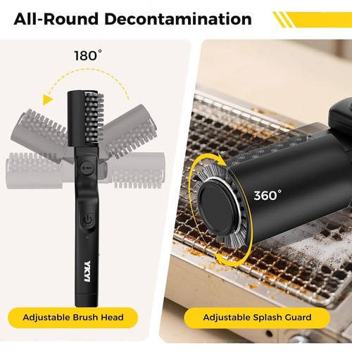 Electric grill brush with - grill,