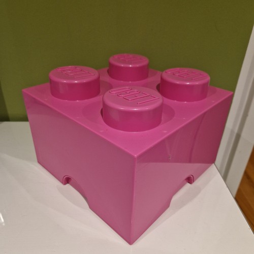 Lego storage brick pink - storage,