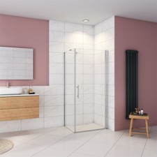 195cm Eckdusche 6mm Nano Glas