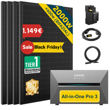 Balkonkraftwerk 2000W mit Speicher Anker Solix Solarbank 3 E2700 Pro Komplettset