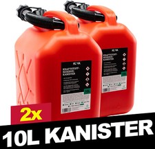 2x 10L BENZINKANISTER RESERVEKANISTER  AUSGIEßER KRAFTSTOFF DIESEL KANISTER ROT