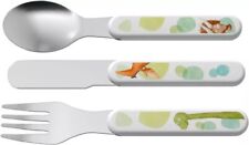 HABA Babybesteck 3-tlg. Edelstahl / Melamin, kleine Dinos wie neu