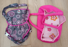 Bayer Chic 2x Puppen Baby Trage Tragetasche Babytrage pink 30-50cm Puppen lila 