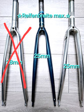 RENNRAD STARRGABEL 1" (25,4mm) -  DIVERSE  - STÜCKPREIS  / ALUMINIUM / STAHL