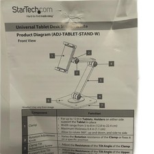 StarTech.com Tablet Tischständer verstellbar Tablet Wandhalterung hohe Tragkraft