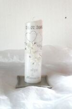 Hochzeitkerze,Traukerze,Braut mit 3D Orchideen! Taufgeschenk