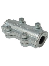 GEBO Rohr Reparatur Schelle 1 1/2 Zoll Sanitär Rohrschelle Silber