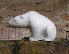 **KARLSRUHER MAJOLIKA*KERAMIKFIGUR*GROßER EISBÄR*N⁰8034*DIETER LIEDKE*VINTAGE**