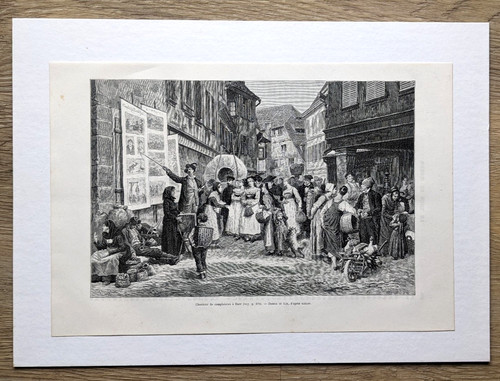 Historischer holzstich der - holzstich,