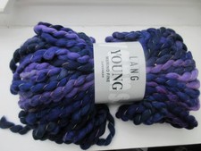 ?150g LANG YARNS  Young – extradicke Merinowohlfühlwolle Stricken lila-verlauf