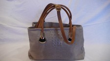 Handtasche beige/ cognac, NEU