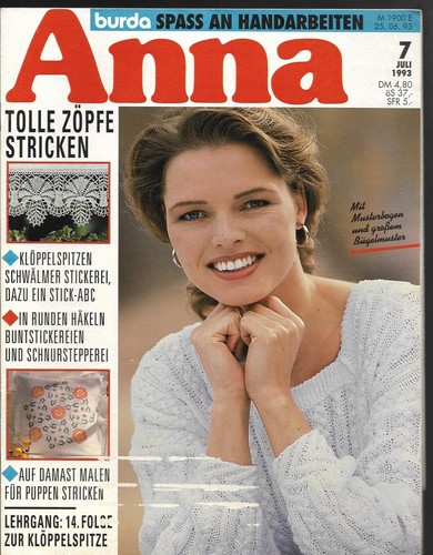 Handarbeitsheft anna 93 - anna, 07/93
