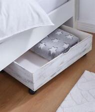 Bettkasten Bett Schublade "Shabby" Rollen, weiß, Schubkasten Unter Bett Kommode