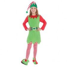 Wichtel Elf 5 tlg Kinder Gr. 158 Weihnachtself Kostüm Mädchen Weihnachtsmann neu