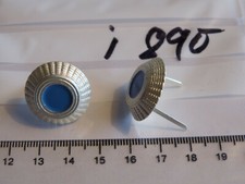 Kokarde silber blau Metall neu