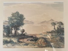 Original Aquarell Landschaft
