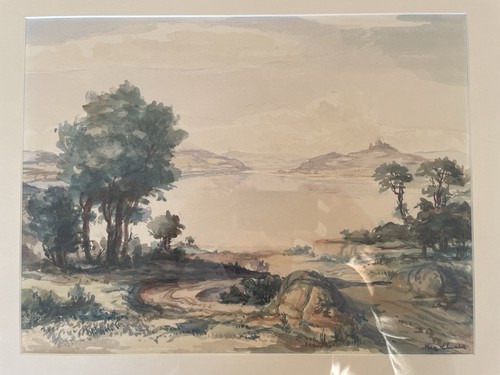 Original aquarell landschaft - aquarell,