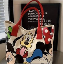 LUXUS DESIGNER TASCHE DISNEY MICKEY CARTOON CANVAS TASCHE SHOPPER ca. 36*30*5cm