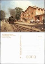 Ansichtskarte Dippoldiswalde Dampflokomotive im Bahnhhof 1988
