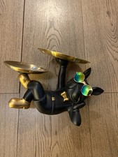 Bulldogge-Figur mit Schale –