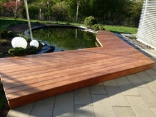 Terrassenbelag Holzdielen Bangkirai Garapa sib. Lärche Unterkonstruktion ZUBEHÖR