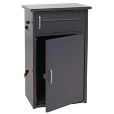 B-Ware Paketkasten MCW-O51, Paketbox 2 Fächer, Stahl 78x49x38cm, dunkelgrau