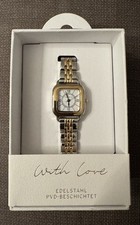 Bicolor Damenuhr Uhr Edelstahl