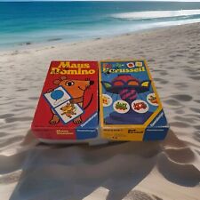 2 x Ravensburger Mitbringspiele, Maus Domino & Farb Karussell,  Vintage(K15)