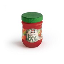 Erzi Bio-Marmelade "Schwartau" Erdbeere Glas (aus Holz) für Kaufladen 19090