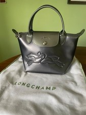 Longchamp graue Lackledertasche modèle déposé limitierte Edition