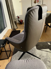 Designersessel mit Hocker Rolf