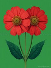 A4 Poster Blumen Grafik Pop