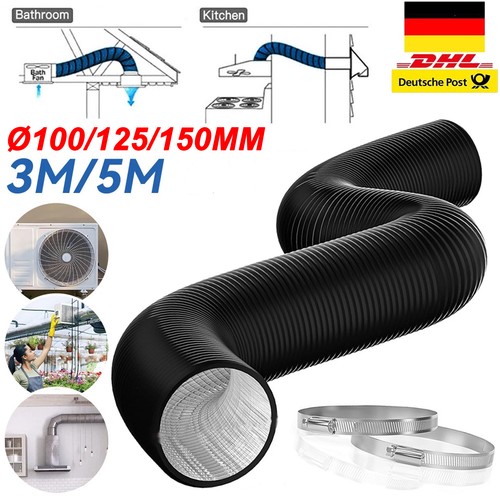 Alu pvc schlauch - alu, 3/5m