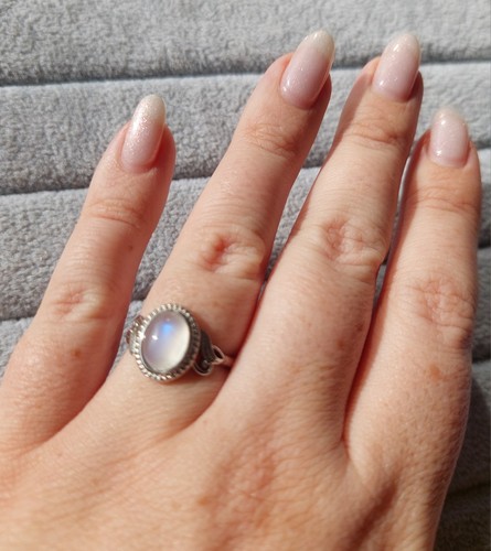 Ring echter mondstein - ring,