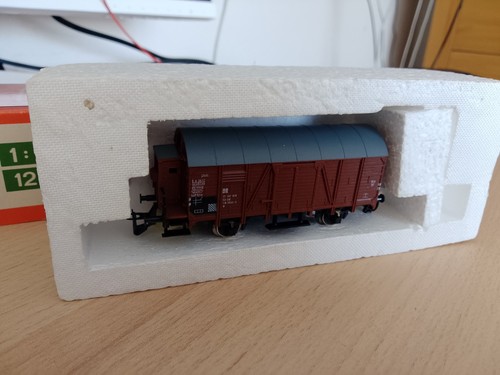 Achsiger güterwagen braun - güterwagen,