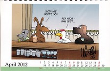 Uli Stein - Cartoonist - Kalenderblatt - original signiert