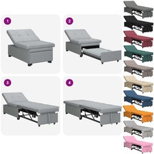 Stoff Sofabett Schlafsofa Sofa Bett Couch Gästebett Verstellbare Höhe 194x67x37