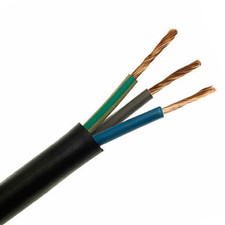 Gummikabel H07RN-F schwarz 3x1,5mm² [€1,80/m] 3x2,5mm² [€2,50/m] Gartenkabel