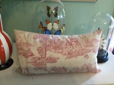 Dekokissen Im Französischen Stil Toile De  Jouy Mit Inlett Rot