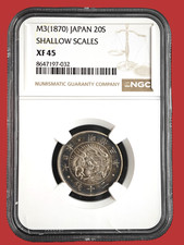 1870 M3 Japan 20 Sen Shallow